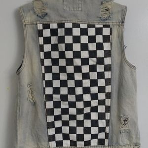 Victorious Jeans Denim vest jacket mens size medium
